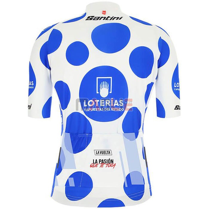 Maglia Vuelta Espana Manica Corta 2020 Blu Bianco